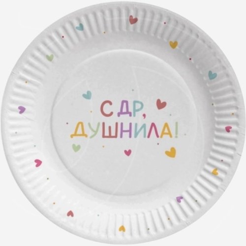 Тарелка бумажная "Душнила" 6 шт 770063